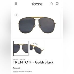 Sloane Gold and Black Sunglasses